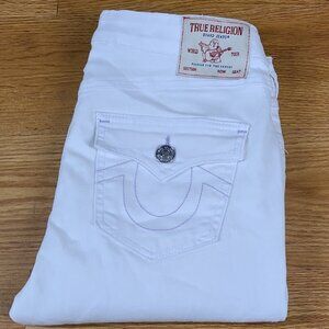 TRUE RELIGION 28x27 GIRLS WOMEN LIKE NEW JENNIE CURVY MIDRISE SUPER SKINNY JEANY